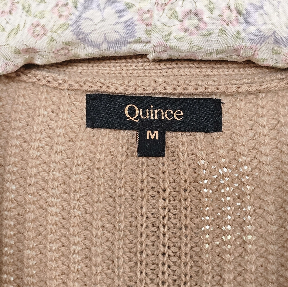 Quince Camel Ribbed Button-Front Cardigan - Picture 5 of 9